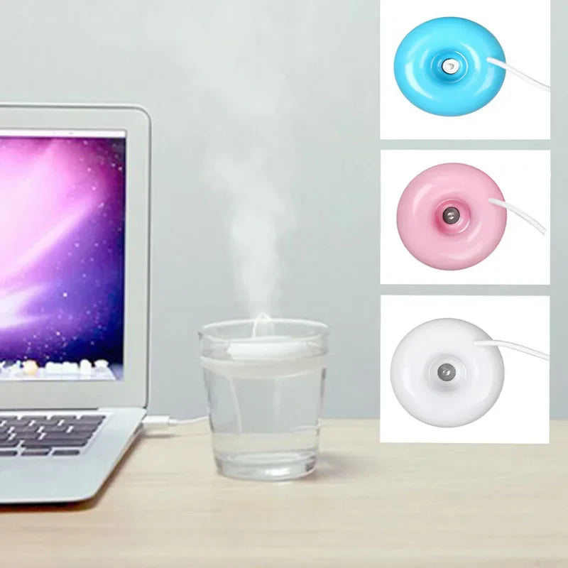 Hot Mini USB Air Humidifier Donuts Purifier Aroma Diffuser Steam For Office Home
