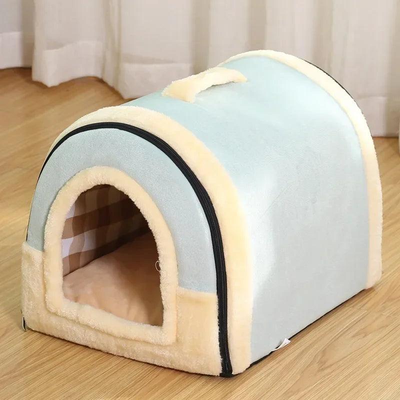 Winter Pet Cat Bed Foldable Dog House Dog Villa Sleep Kennel Removable Nest Warm Enclosed Cave Sofa Big Dog Kennel Pet Supplies - Premium pet bed from Lizard Vigilante - Just $19.99! Shop now at Lizard Vigilante