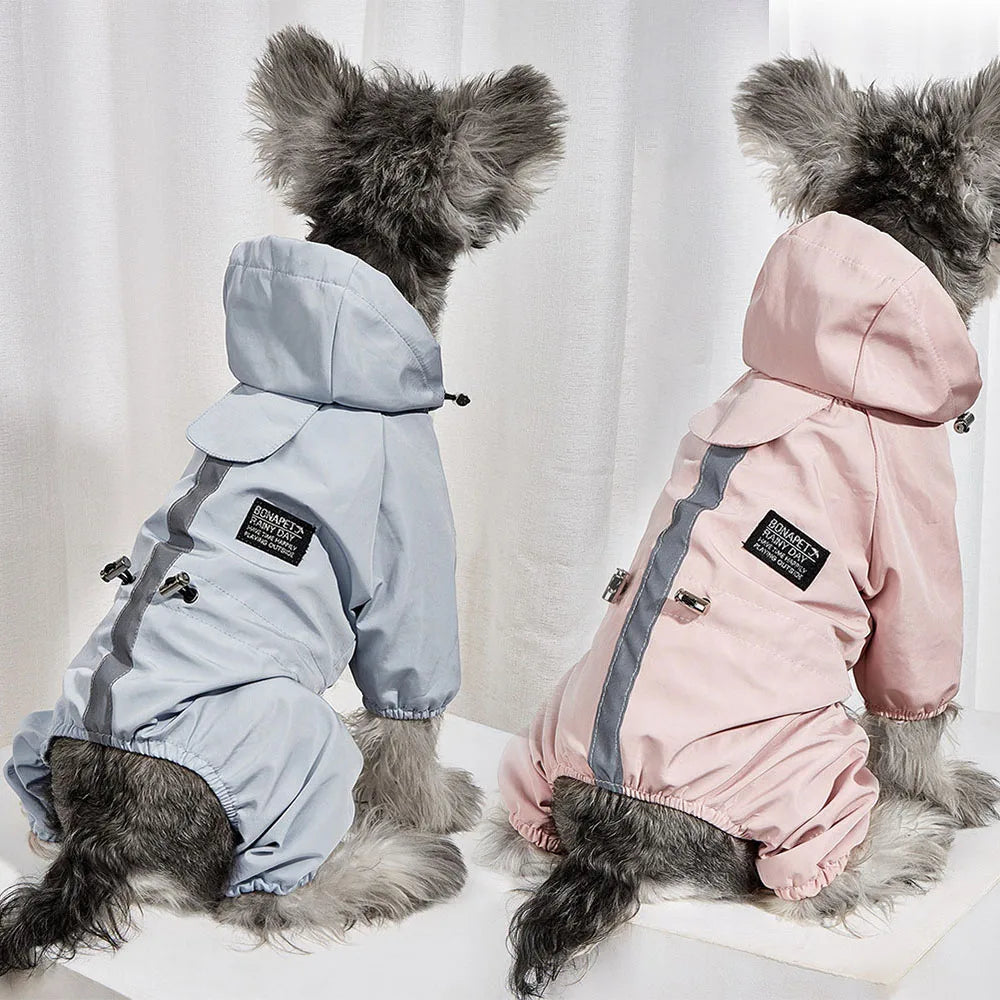 Dog Raincoat Waterproof Dog Rain Jacket with Reflective Strap and Leash Hole Rainy Day Pet Clothes Windproof Puppy Cat Rain Coat - Premium dog clothes from Lizard Vigilante - Just $19.99! Shop now at Lizard Vigilante