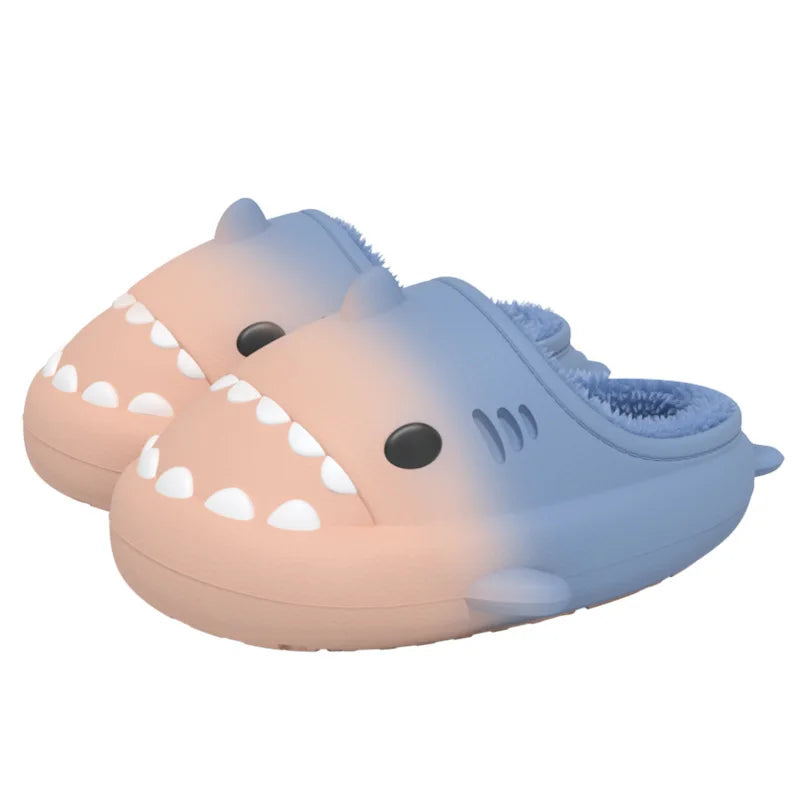 Comwarm Shark Plush Slippers For Women Men Autumn And Winter Warm Cartoon Cotton Slipper Non-Slip Waterproof Outdoor Home Shoes - Premium  from Lizard Vigilante - Just $16.99! Shop now at Lizard Vigilante