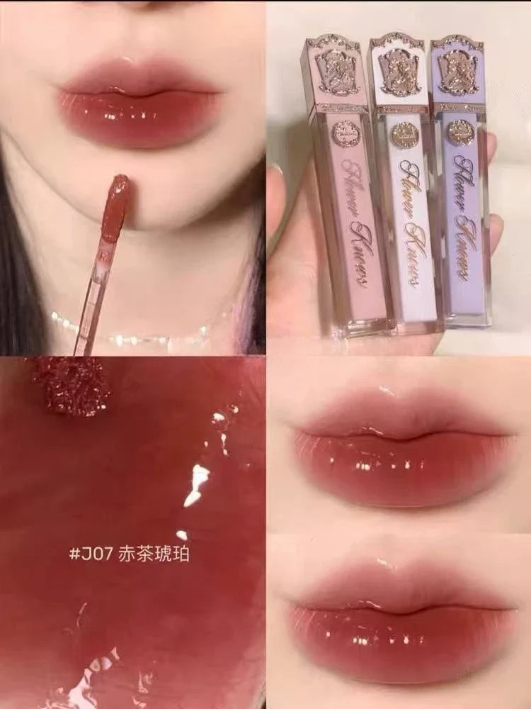 Flower Knows Strawberry Rococo Series Cloud Lip Cream Lip Gloss Long Lasting Velvet Lip Tint Lipstick for Women Cosmetic