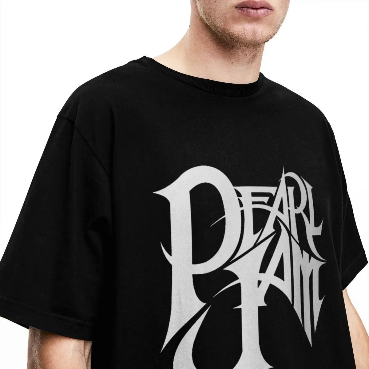 Pearl Jam Graffiti Vibes: Men’s Heavy Metal Harajuku Streetwear Tee – 100% Cotton Rock Band T-Shirt - Premium  from Lizard Vigilante - Just $24.33! Shop now at Lizard Vigilante