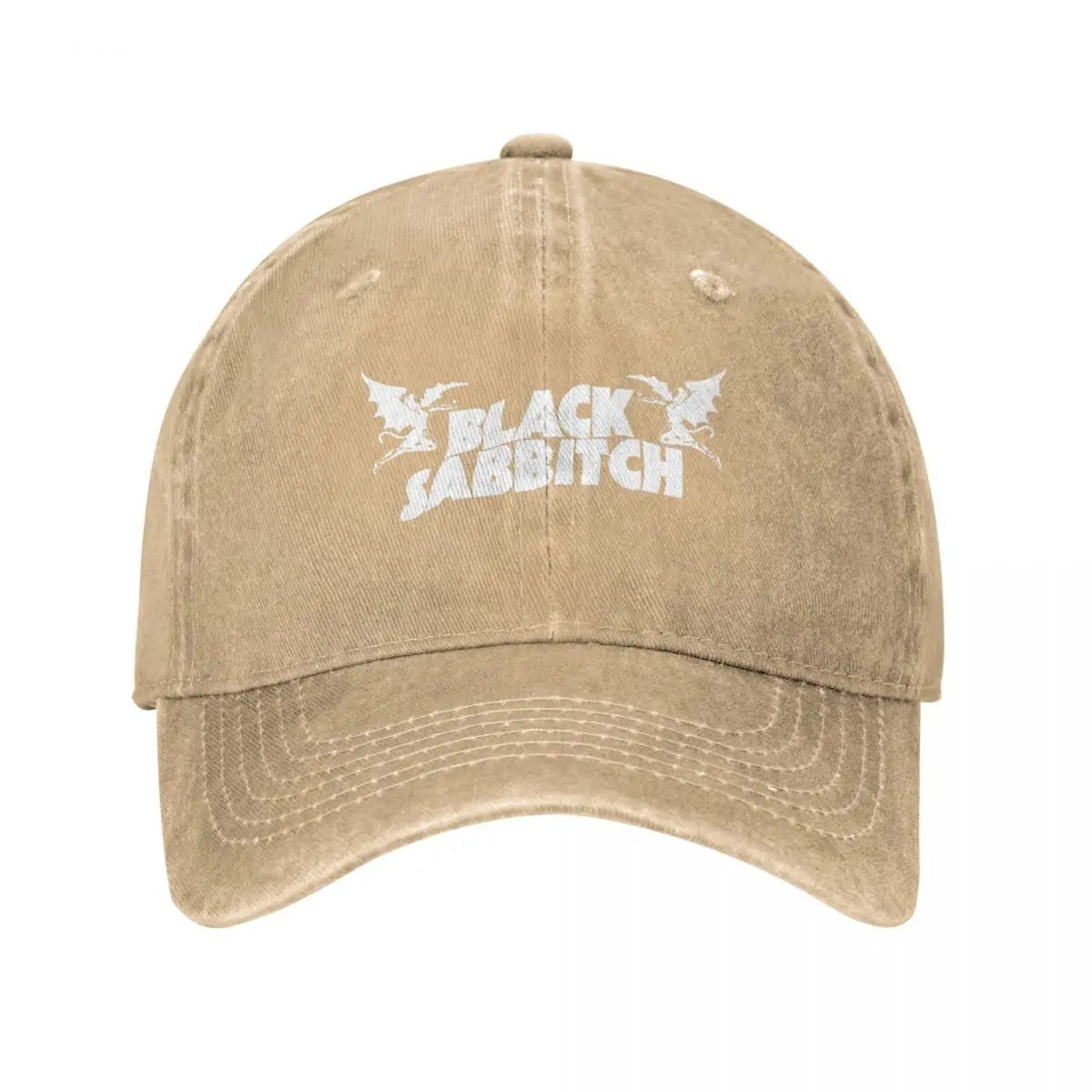 Black Sabbitch Rock Baseball Cap Casual Distressed Washed Headwear Unisex Style Outdoor Activities Gift Hats Cap - Premium baseball cap from Lizard Vigilante - Just $29.88! Shop now at Lizard Vigilante