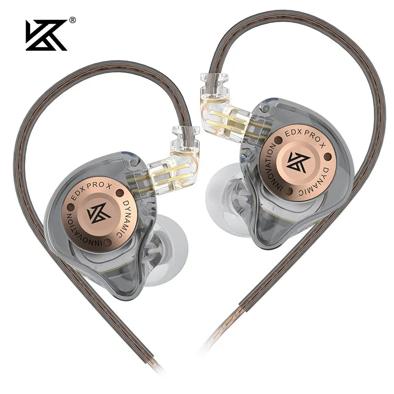 Dynamic Drive Earphones KZ EDX PRO X IEM HiFi Deep Bass Sound Earbud Sport Music Noise Cancelling Headset with Detachable Cable - Premium earphones from Lizard Vigilante - Just $18.99! Shop now at Lizard Vigilante