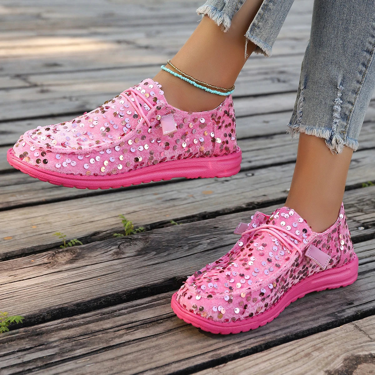 2024 Women’s Breathable Bling Loafers – Casual Fashion Flats with Soft Sole Comfort - Premium loafers from Lizard Vigilante - Just $48.88! Shop now at Lizard Vigilante