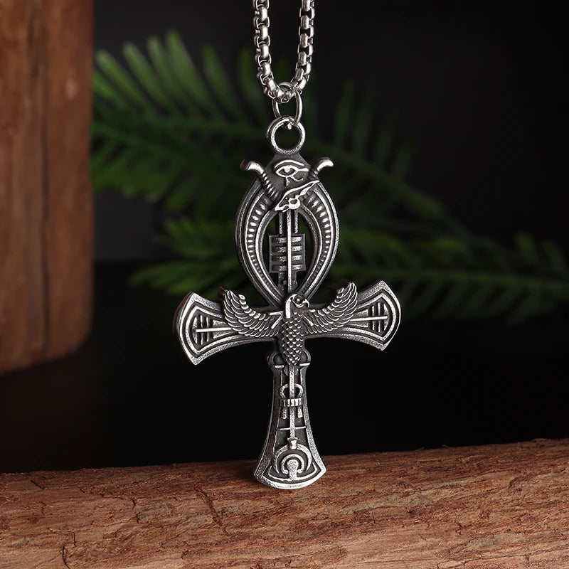 Cool Heavy Bicycle Chain Skull Motorcycles Engine Metal Pendant – Men's Biker Cross Necklace - Premium pendant from Lizard Vigilante - Just $3.99! Shop now at Lizard Vigilante