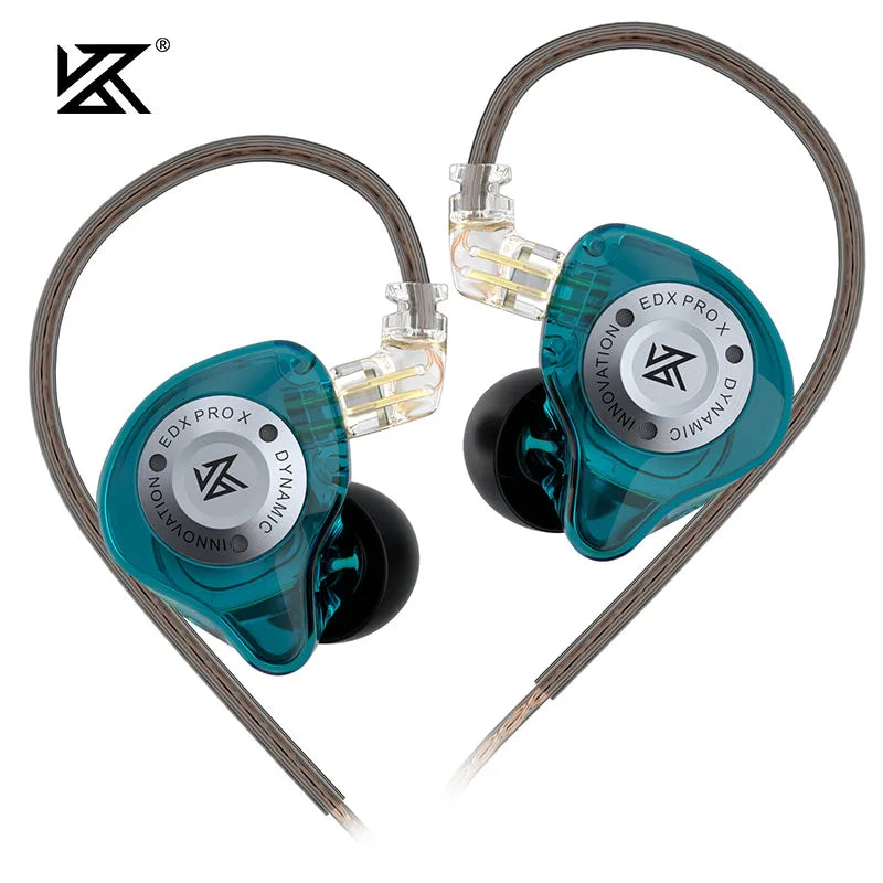 Dynamic Drive Earphones KZ EDX PRO X IEM HiFi Deep Bass Sound Earbud Sport Music Noise Cancelling Headset with Detachable Cable - Premium earphones from Lizard Vigilante - Just $18.99! Shop now at Lizard Vigilante