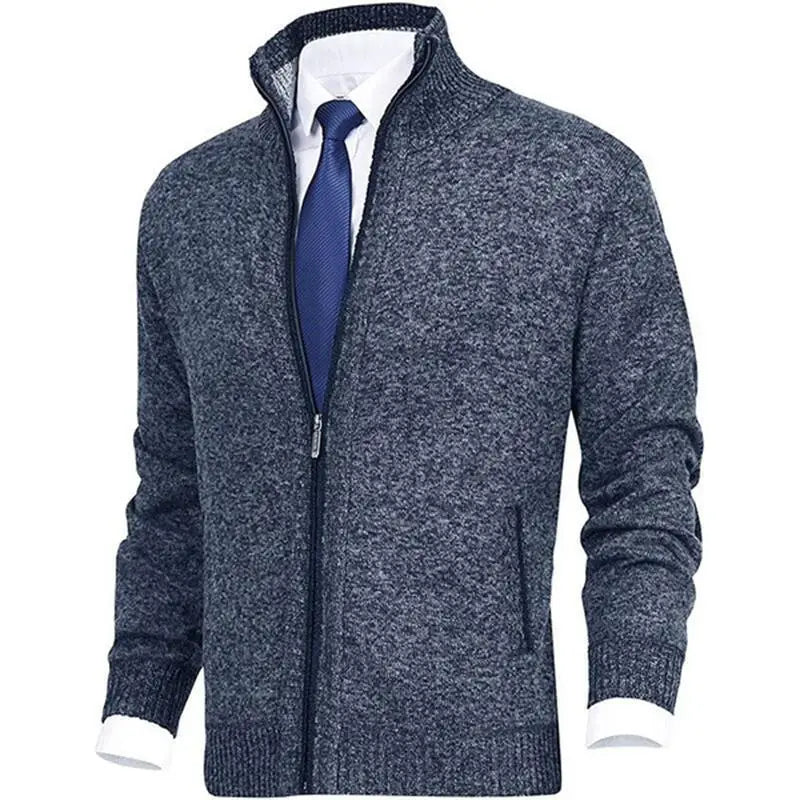 King Billion Off-White Winter Warrior Men’s Thick Knit Cardigan — Full Zip Turtleneck Fleece Coat Plus Size - Premium cardigan from dsers - Just $56.66! Shop now at Lizard Vigilante