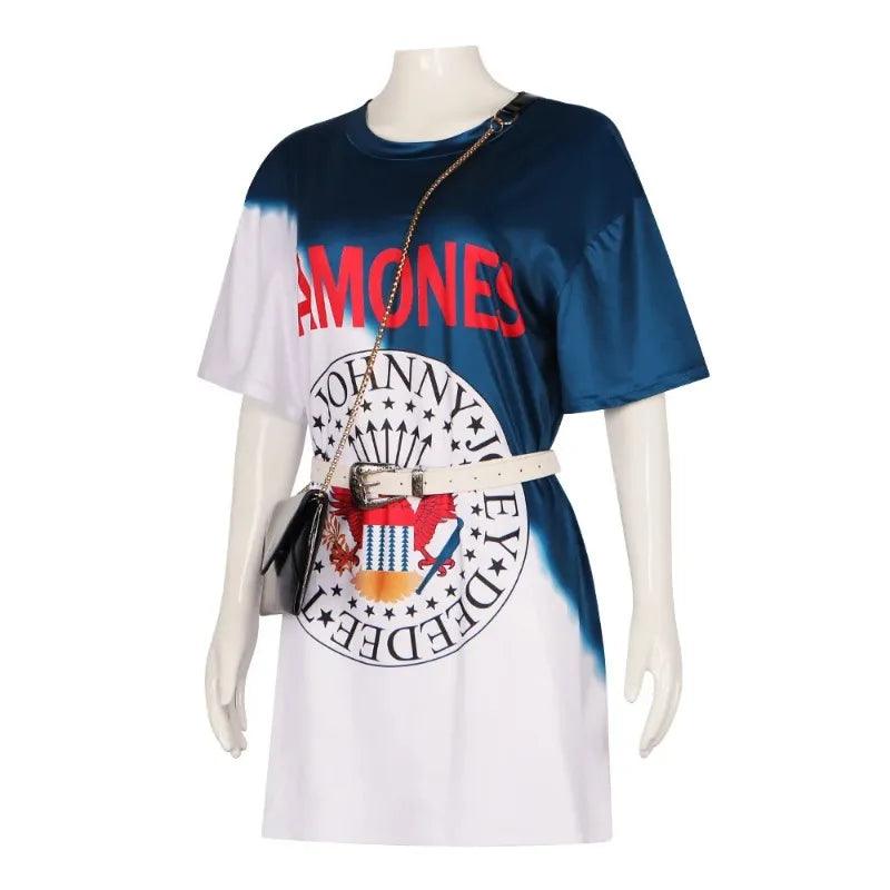 The Ramones Long T-Shirt My Fault Cosplay Culpa Mia Dress Graffiti Belt Bag Carnival Party Women Novelty Casual Costumes - Premium T-Shirt from Lizard Vigilante - Just $22.99! Shop now at Lizard Vigilante