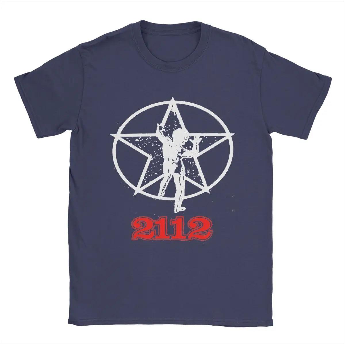 RUSH 2112 Men's Progressive Metal Rock Band T Shirt 100% Cotton Clothing Cool Short Sleeve Crew Neck Tees Summer Priests of Syrinx T-Shirts - Premium T-Shirt from Lizard Vigilante - Just $22.99! Shop now at Lizard Vigilante