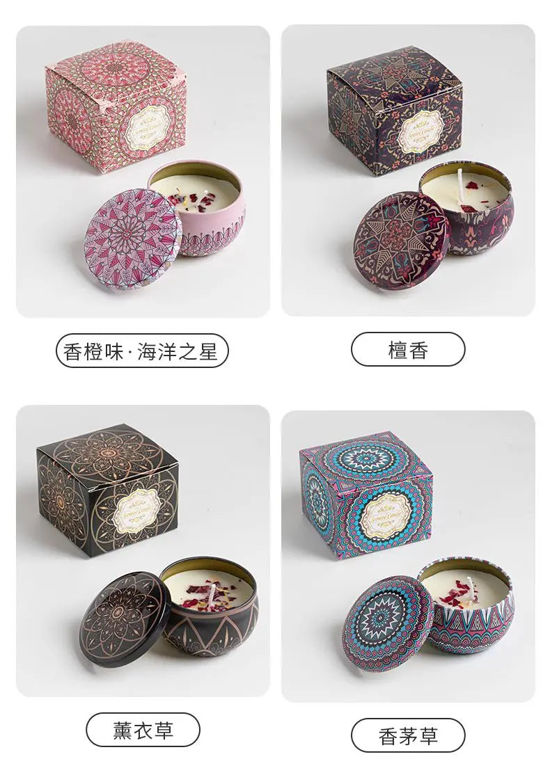 Osmanthus Gardenia Fragrance Candles with Petals Small Romantic Fragrance Candles for Girls' Birthday Gifts Home Aromatherapy