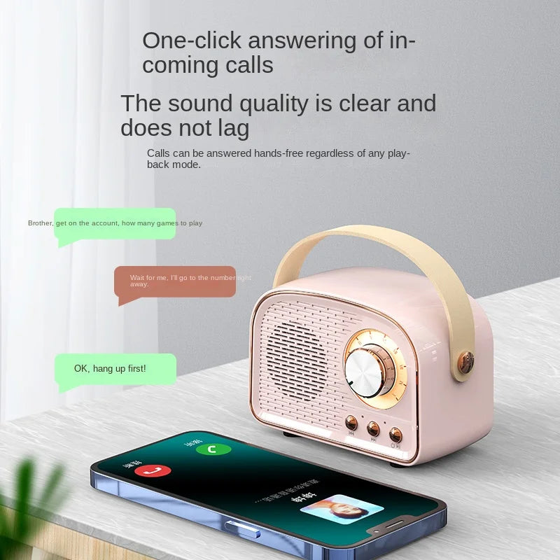 Retro Mini Bluetooth Speaker DW21 Classical Music Player Sound Stereo Subwoofer Portable Decoration Speakers Home Music Player - Premium bluetooth speaker from Lizard Vigilante - Just $23.99! Shop now at Lizard Vigilante