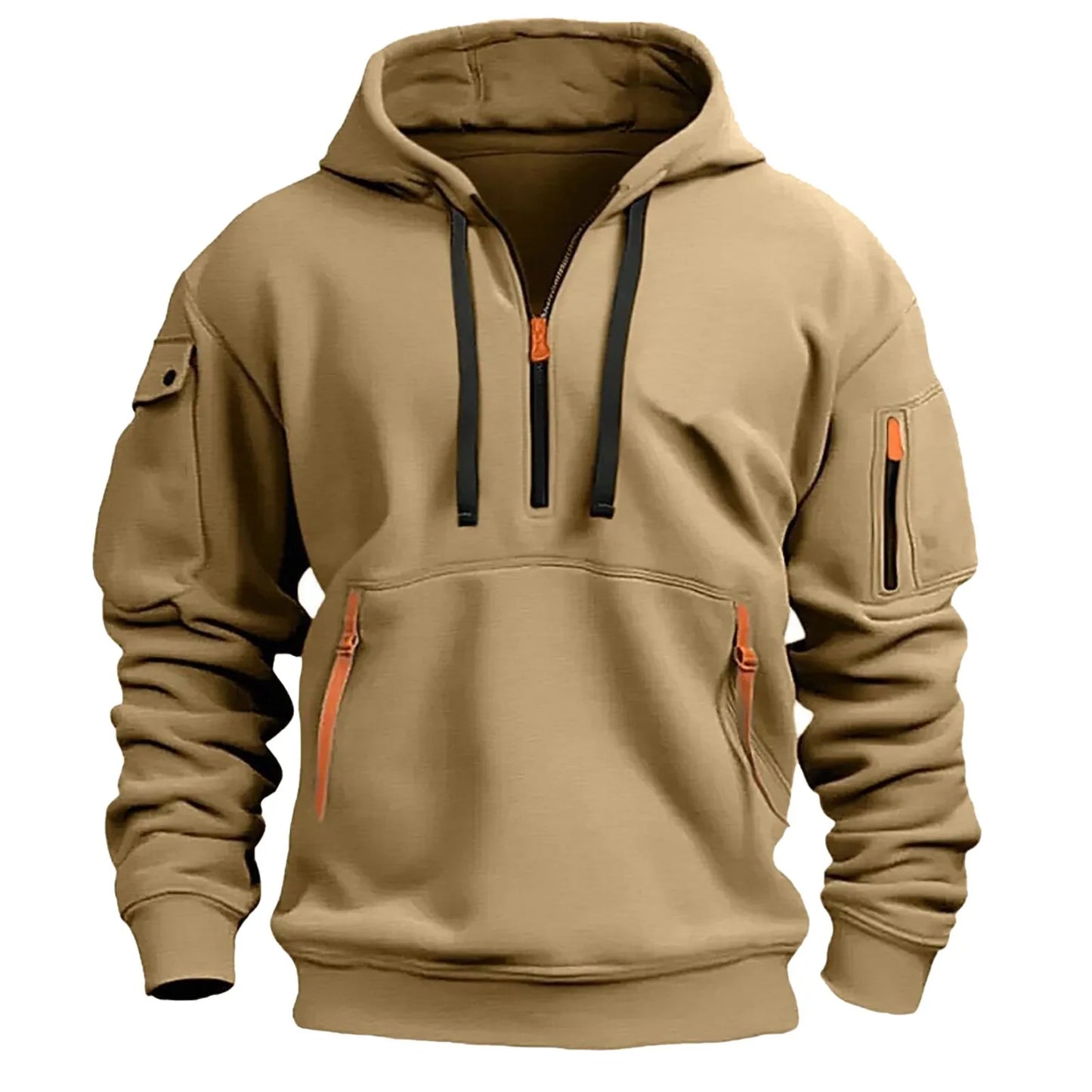 Big and Tall Men's Hooded Sweatshirt – Casual Long Sleeve Spring and Autumn Hoodie for Outdoor Leisure - Premium sweatshirt hoodie from Lizard Vigilante - Just $42.99! Shop now at Lizard Vigilante