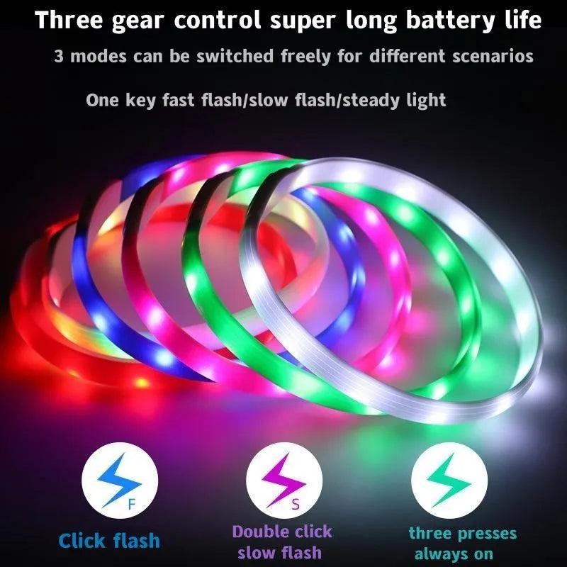 LED Luminous Waterproof Dog Collar For Large Medium Small Dogs Collar Usb Night Light Safety Pet Glowing Accessories - Premium  from Lizard Vigilante - Just $18.97! Shop now at Lizard Vigilante