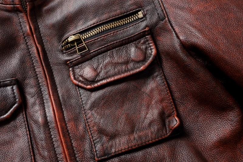 Bloodtrail Authority Jacket | Vintage Cowhide War-Torn Masterpiece
