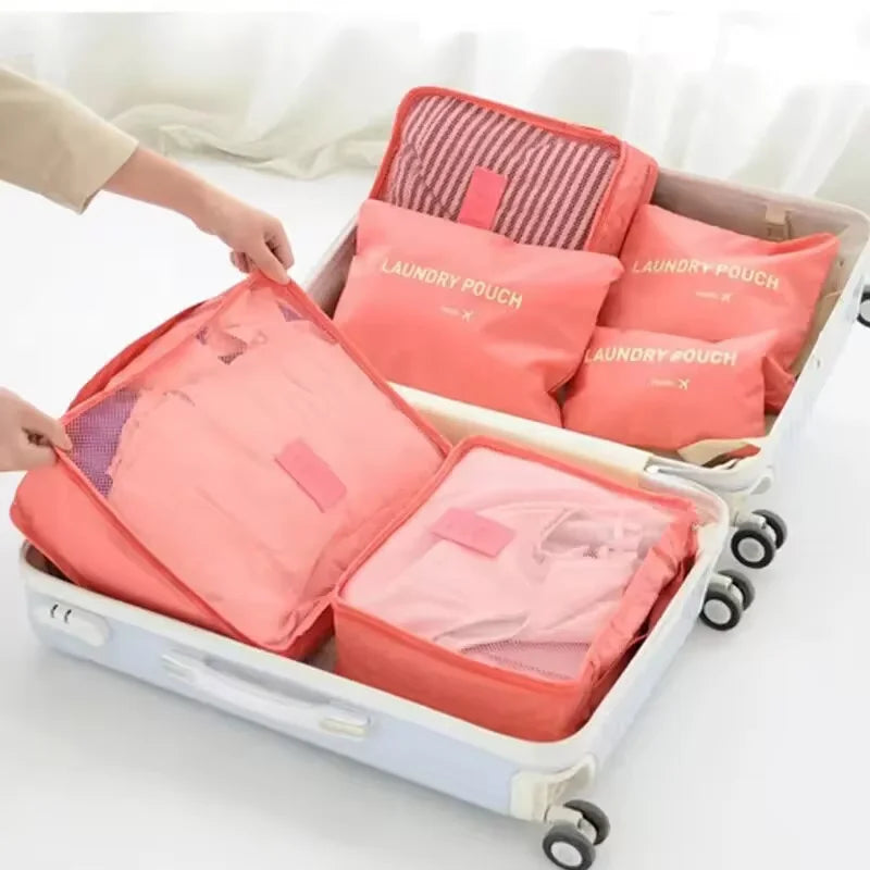 6 Pcs/Set Travel Storage Bag – Organize Your Adventures - Premium storage bag from Lizard Vigilante - Just $19.88! Shop now at Lizard Vigilante