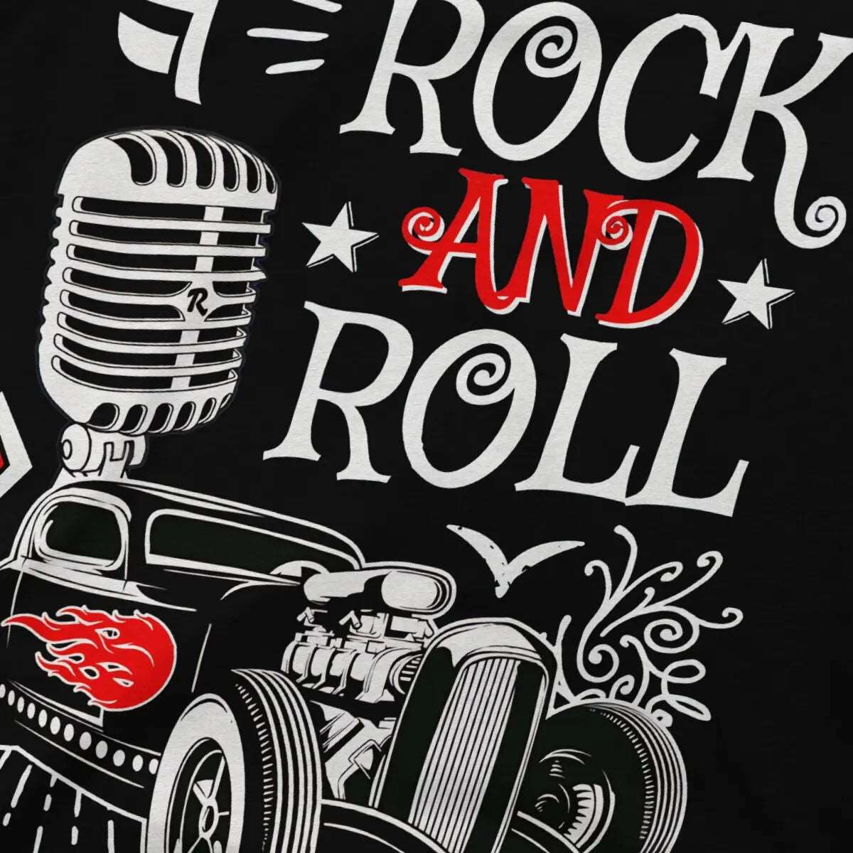 50s Rockabilly Hot Rod Vintage Rocker Men's T-Shirt Rock N Roll Crewneck Short Sleeve Polyester TShirt Humor Birthday Gifts - Lizard Vigilante
