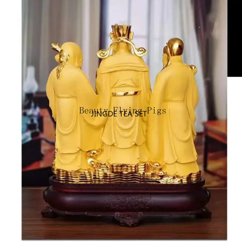 Fortune three-star Feng Shui statue Fu Lu Shou home decoration living room decoration business gifts