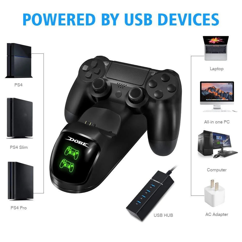 PS4 Controller Charger Dock Station by DUTRIEUX - Premium video game controller from Lizard Vigilante - Just $25.99! Shop now at Lizard Vigilante