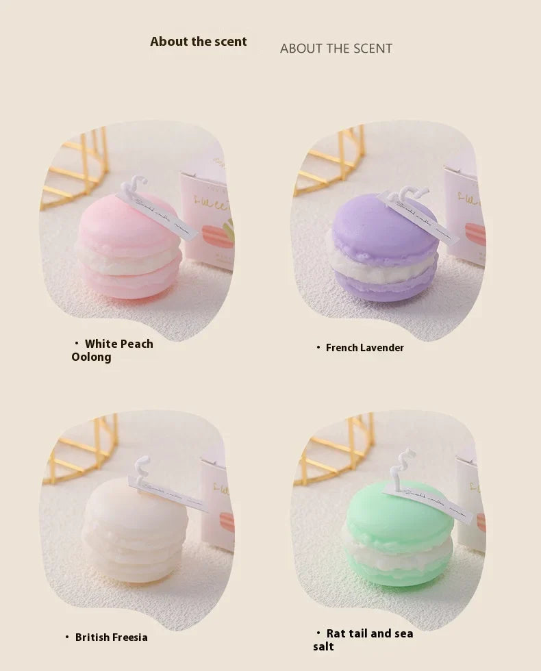 2025 Cute Macaron Creative Styling Aromatherapy Candles Home Fragrance Collection Decoration Ornaments Christmas Birthday Gifts
