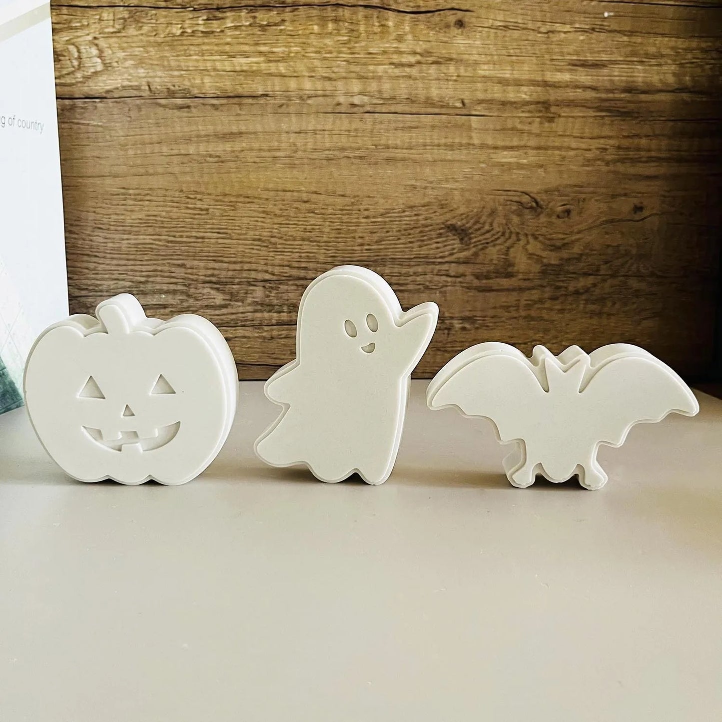 Halloween Decoration Diy Mold Skeleton Bat Mask Jack Ghost Silicone Mould Car Aromatherapy Plaster Doll Pinch Molds