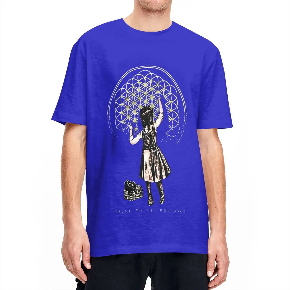 Bring Me The Horizon Men's Cotton T-Shirt – Short Sleeve Summer Music Tee - Premium T-Shirt from Lizard Vigilante - Just $33.88! Shop now at Lizard Vigilante