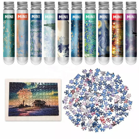 150PCS Oil Painting Jigsaw Puzzles – Mini Test Tube Educational Toy