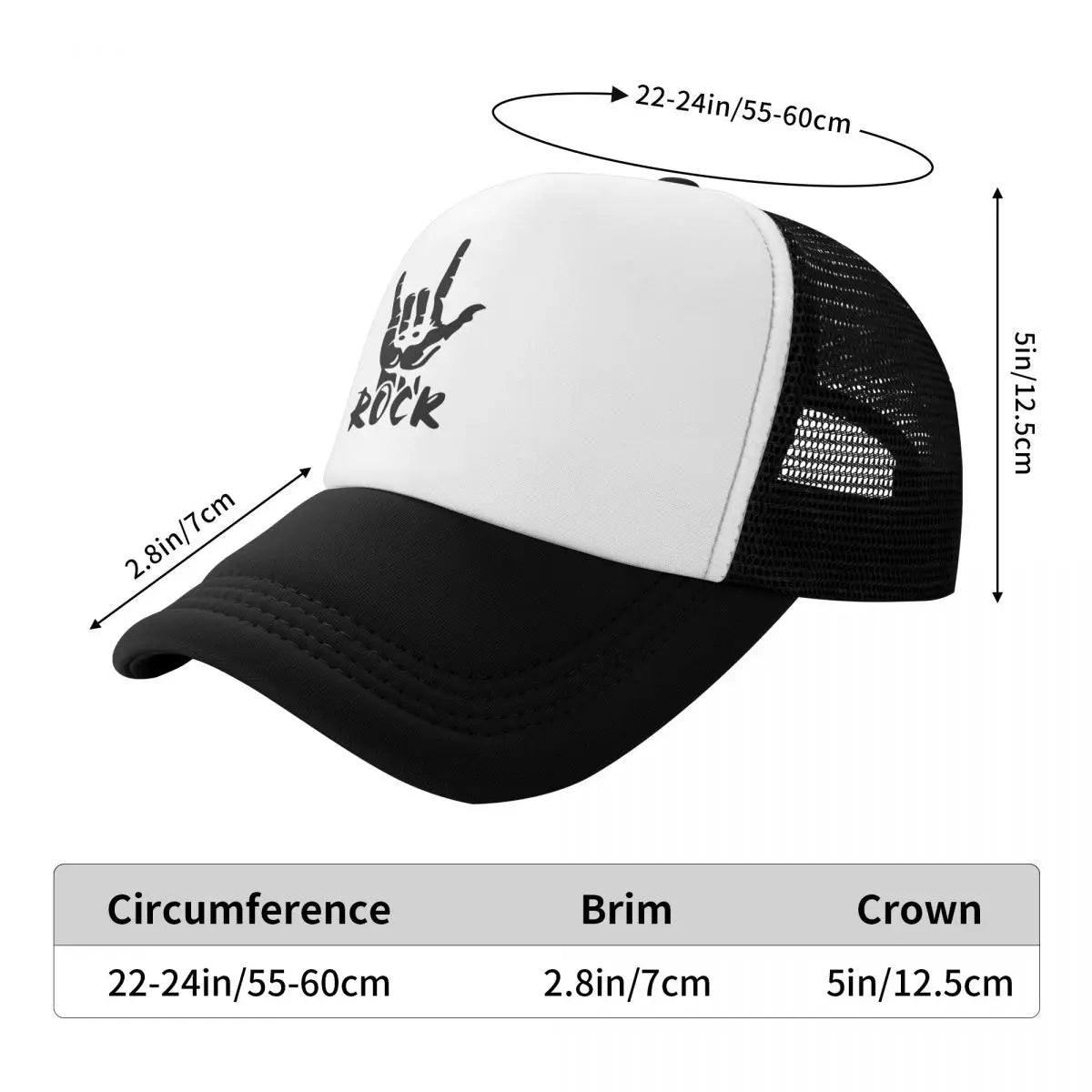 Heavy Metal Rock Music Trucker Hat Women Men Custom Adjustable Unisex Baseball Cap Outdoor Snapback Caps - Lizard Vigilante