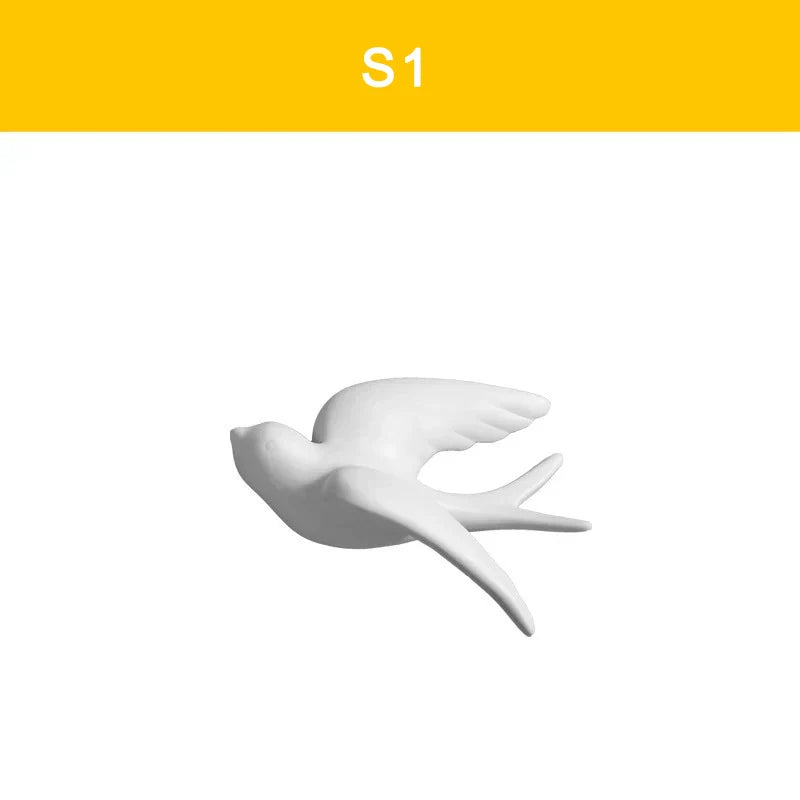 Small Animal Statues Sculptures Modern Cute Birds Home Decor Ornaments for Office Desktop Shelf