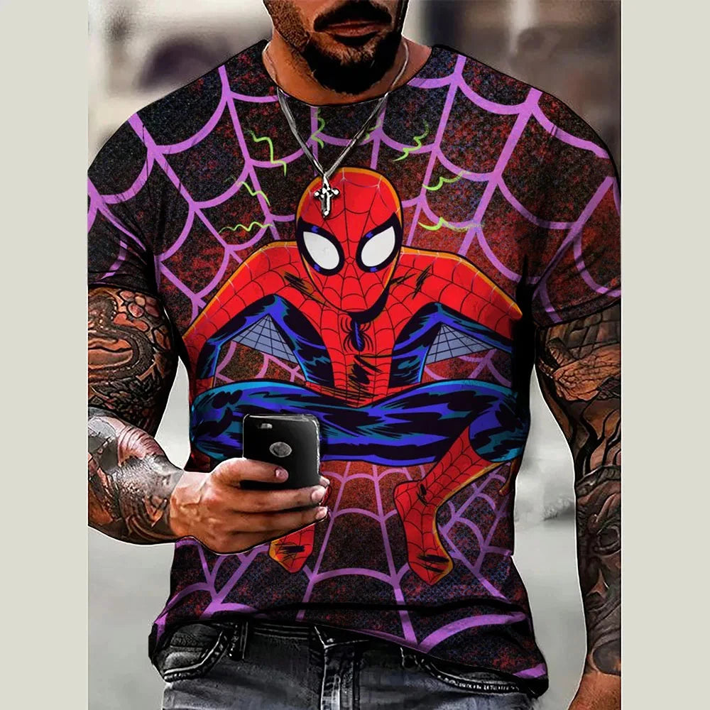 Spider-Man 3D Printed T-Shirt for Men – Marvel-Inspired Casual Streetwear, Stylish Summer Tee, Breathable Polyester Cool Top - Premium tee from Lizard Vigilante - Just $23.88! Shop now at Lizard Vigilante