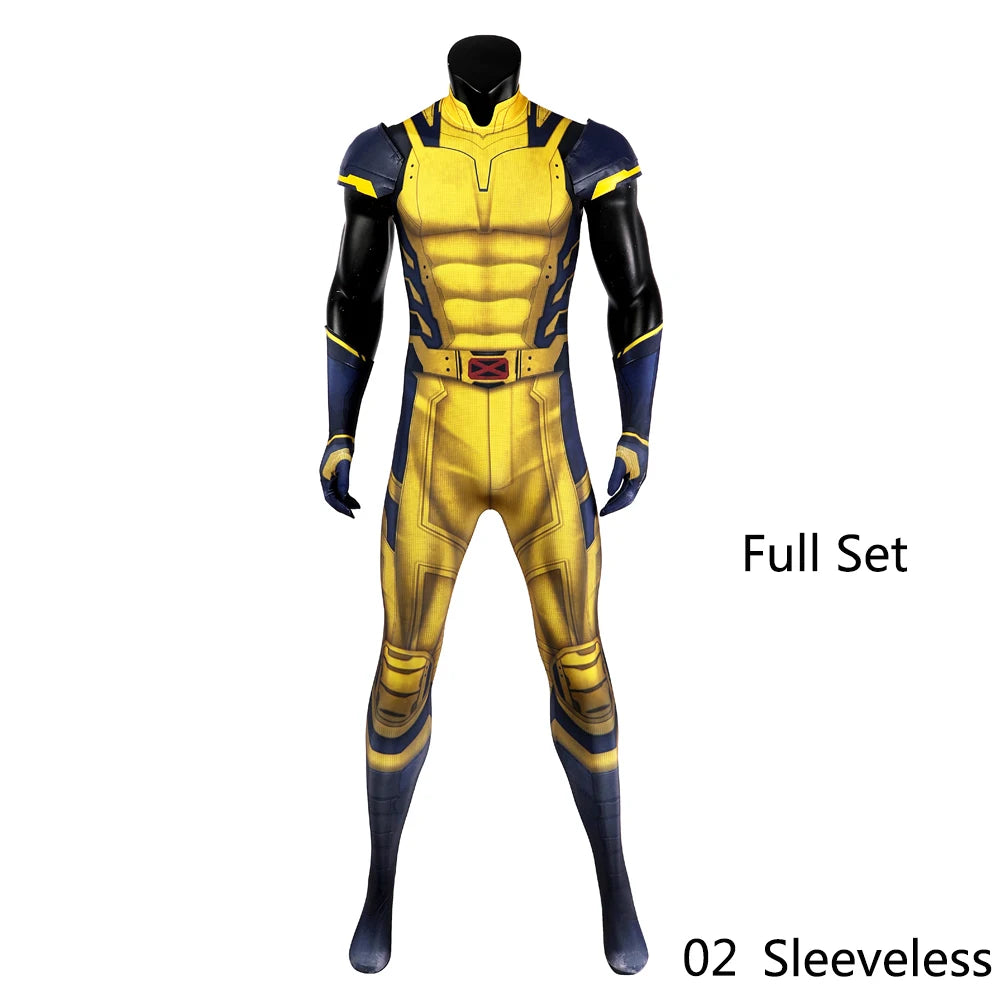 Wolverine Cosplay Costume James Howlett Jumpsuit Shoulder Armor Set 3D Printing Zentai Bodysuit Superhero Halloween Man Outfit - Premium Cosplay Costumes from Lizard Vigilante - Just $64.99! Shop now at Lizard Vigilante