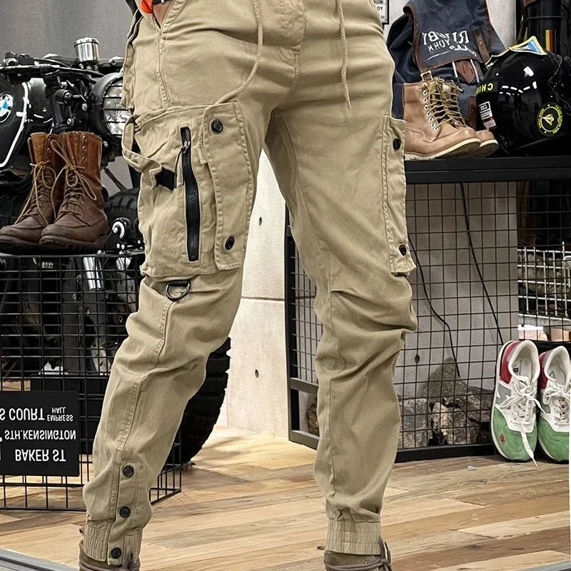 Men's Cargo Pants Motorcycle Biker Loose Trousers – Slim Hiking Trekking Outdoor Long Casual Pants (Spandex Oversize, Spring & Autumn) - Premium pants from Lizard Vigilante - Just $58.99! Shop now at Lizard Vigilante