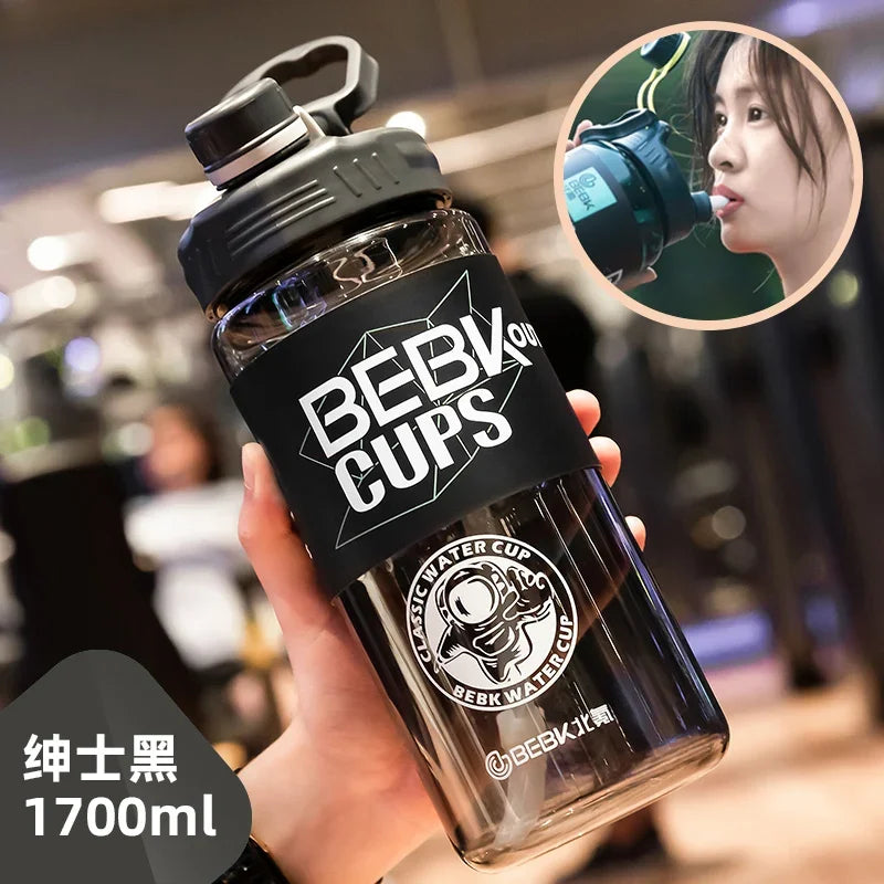 Sturdy 2l 3l Gym Water Bottle With Straw – Bpa Free Travel Jug For Sports, School, And Heavy Metal Hydration