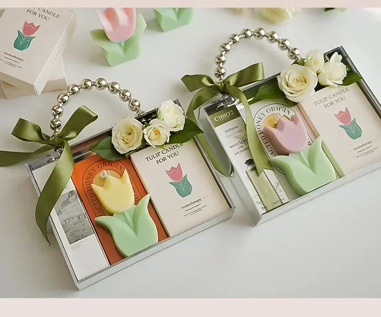 Exquisite Tulip-Fragrance Candles: Ideal Wedding Keepsakes, Luxurious Home Ambiance & Heartfelt Birthday Presents for Women