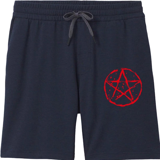 Unisex Pentagram Shorts for Men Ladies Womens Rockers Goth Punk Metal Biker Gothic Cool Casual Satanic Men Shorts - Premium shorts from Lizard Vigilante - Just $23.99! Shop now at Lizard Vigilante