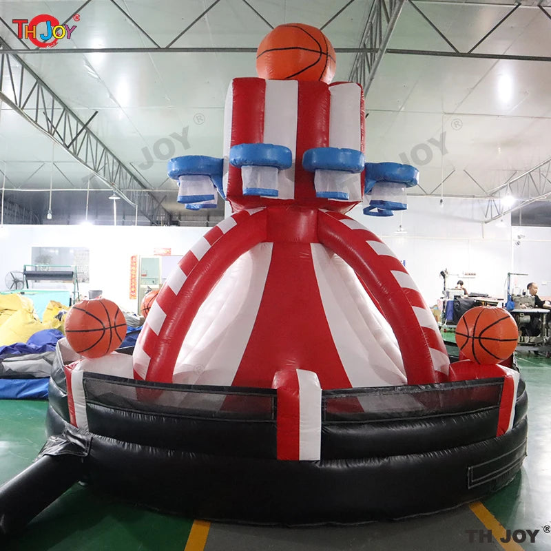 4m Inflatable Basketball Play System – 8 Hoops Basketball Shooting Toss Game Combo for Outdoor Fun Fast Air Shipping - Premium bounce house from Lizard Vigilante - Just $1071.08! Shop now at Lizard Vigilante