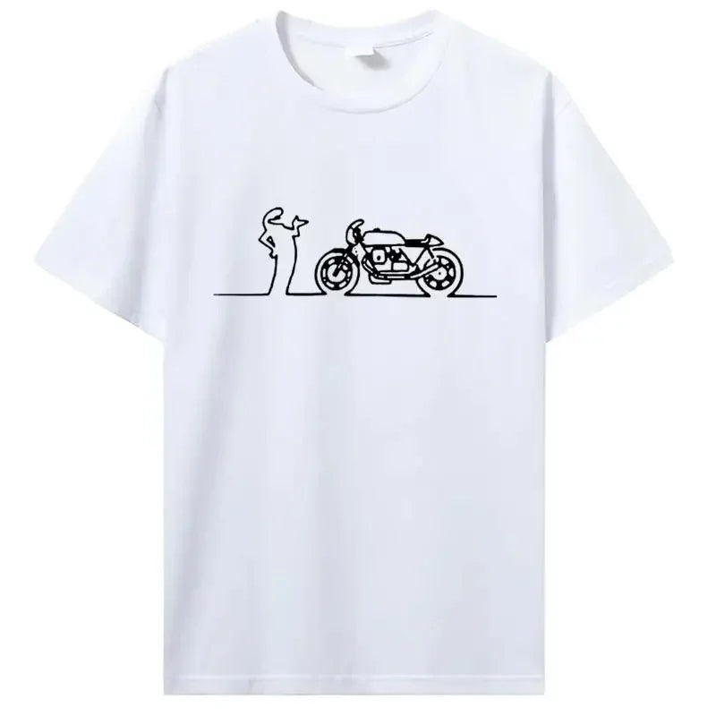 Moto Guzzi La Linea Guzzisti Nomads T-Shirt – Stylish Casual Cotton Tee for Men and Women, Perfect for Streetwear and Daily Life - Premium tee from Lizard Vigilante - Just $23.88! Shop now at Lizard Vigilante