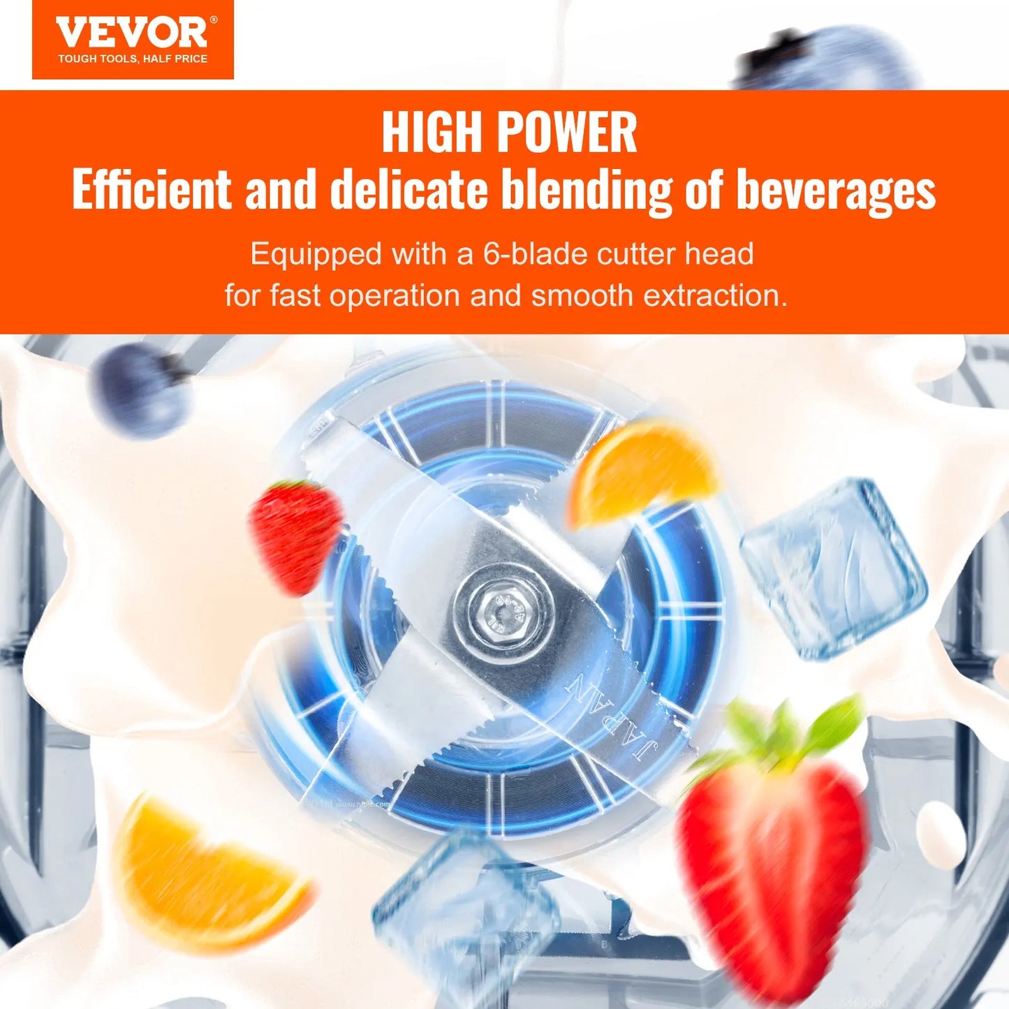 VEVOR Commercial-Grade 9-Speed Blender | Stainless Steel 2200W for Smoothies, Shakes, Purées & Ice Crushing - Premium blender from Lizard Vigilante - Just $199.88! Shop now at Lizard Vigilante