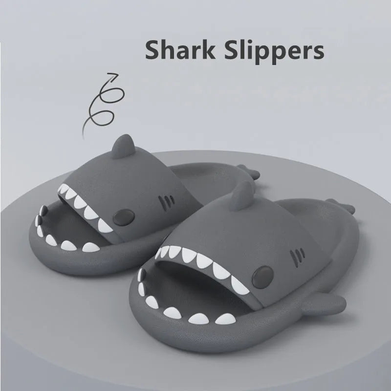 Summer Women Shark Slides Couple Beach Sea Flip Flops Cute Kids Shark Slippers Non-slip Men Indoor Outdoor Sandals - Premium  from Lizard Vigilante - Just $13.99! Shop now at Lizard Vigilante