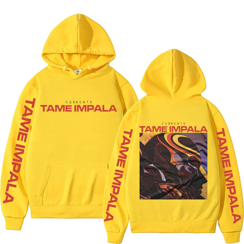 Tame Impala Double-Sided Print Hoodie – Unisex Fleece Cotton Pullover for Men and Women, Casual Streetwear, Gothic Rock Style - Premium hoodie from Lizard Vigilante - Just $37.99! Shop now at Lizard Vigilante