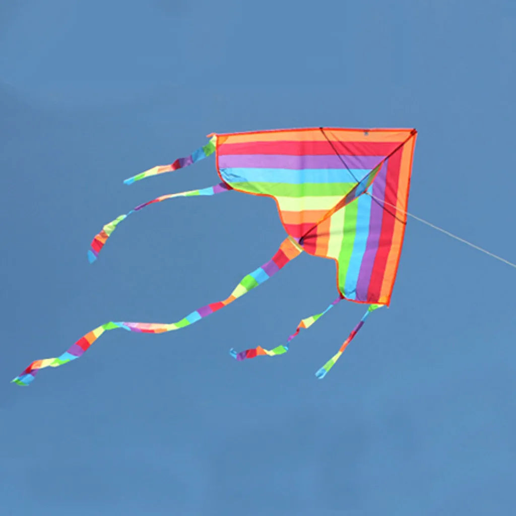 Easy Fly Colorful Rainbow Kite – Outdoor Fun Sports Toy, Durable Nylon Design For Play - Premium kite from Lizard Vigilante - Just $26.99! Shop now at Lizard Vigilante