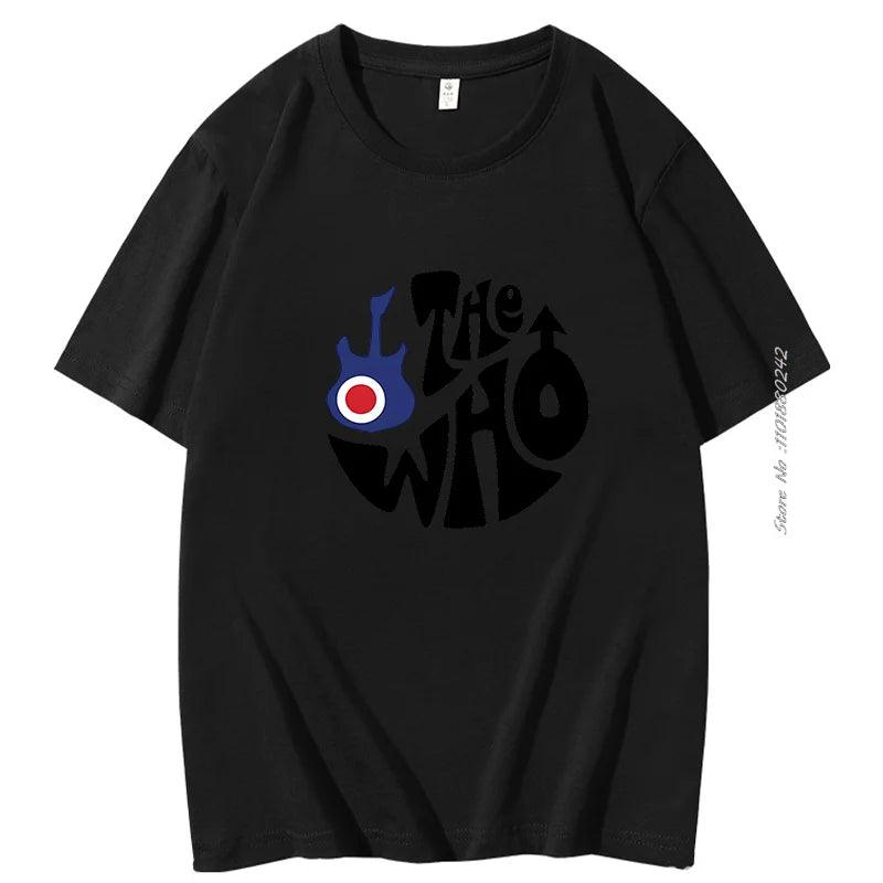 Classic The Who Rock Band Cotton Graphic T Shirts Novelty Short Sleeve Squeeze Box T-Shirts Popular Creative Unisex Loose Breathable Shirt - Lizard Vigilante