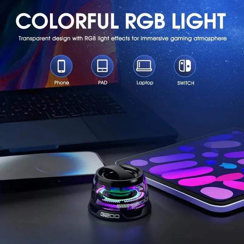 Portable Bluetooth Speaker Easy to carry G200 RGB Lighting Magnetic Speaker BT5.3 Mini Sound Box 7 Hours Playback Phone Holder
