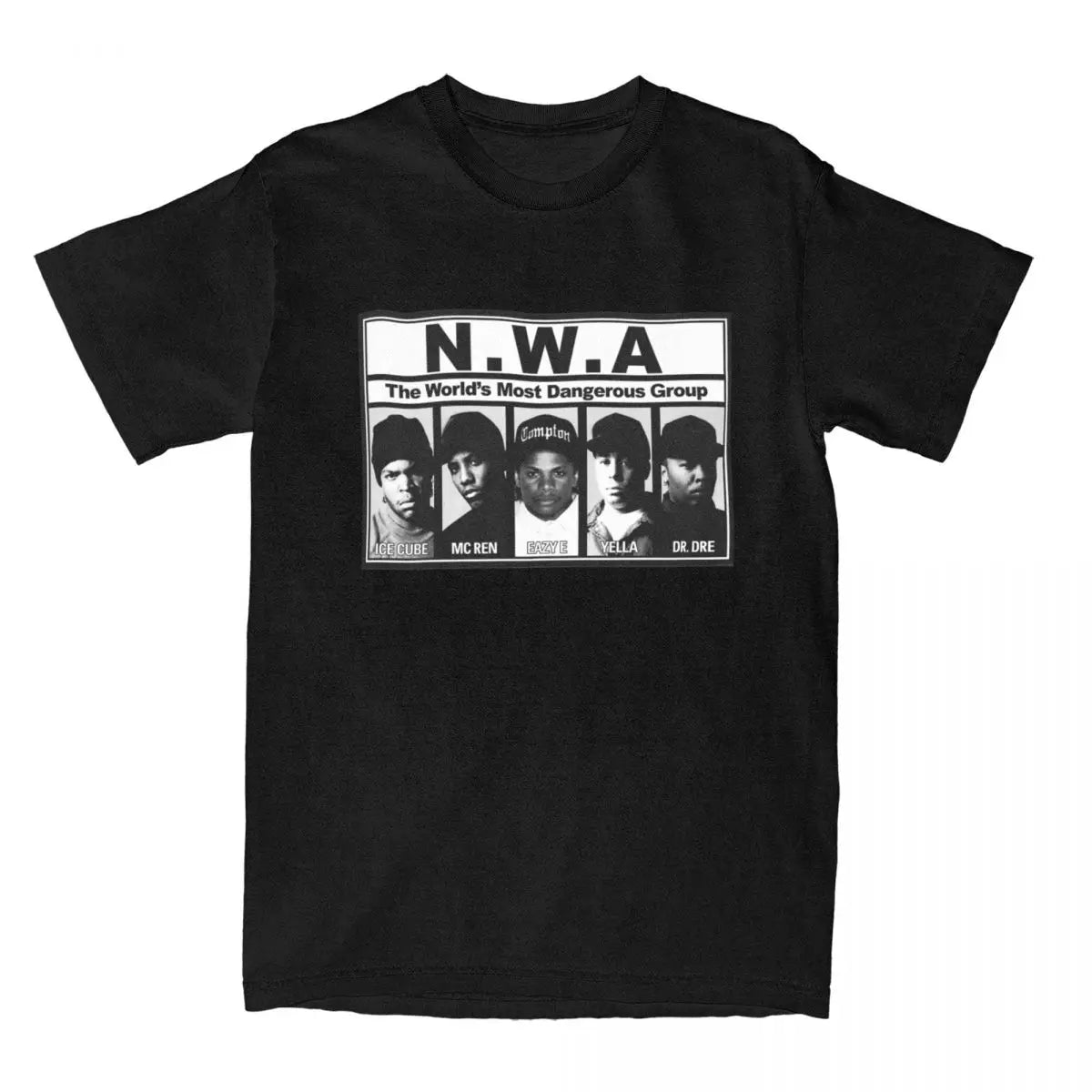 NWA 'Most Dangerous Group' Cotton T-Shirt – Bold Printed Fun Tee for Men and Women - Premium teee from Lizard Vigilante - Just $24.88! Shop now at Lizard Vigilante