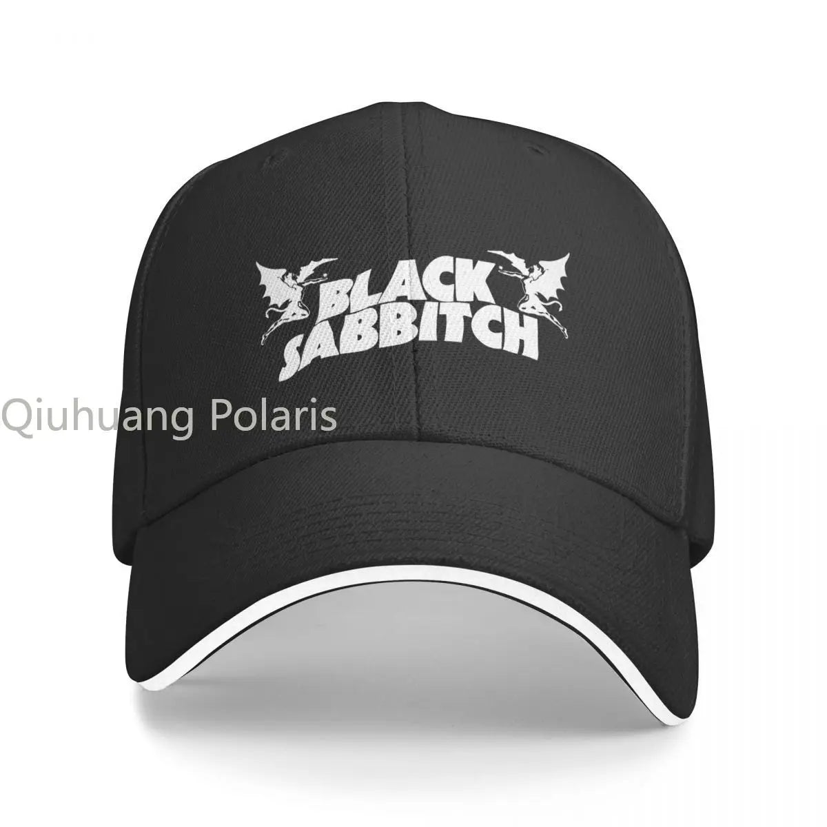 Black Sabbitch Rock Baseball Caps Fashion Sandwich Hat Unisex Breathable Caps Hat Running Golf - Premium baseball cap from Lizard Vigilante - Just $22.88! Shop now at Lizard Vigilante