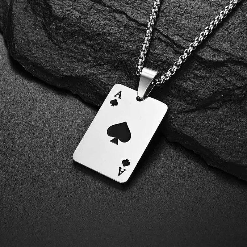 Ace of Spades Necklace Set - Premium necklace from Lizard Vigilante - Just $19.99! Shop now at Lizard Vigilante