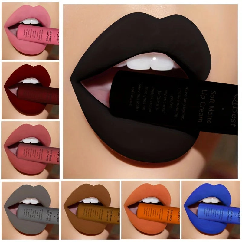 Luxurious Matte & Volumizing Lipstick - Waterproof, Long-Lasting, 20 Diverse Shades | Ideal Gift for Valentine's Day