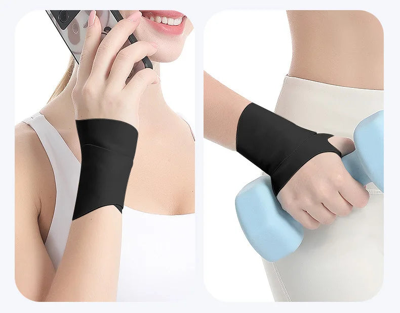 1Pc Elastic Wristband Wrist sleeve Brace Compression Thin Wrist Badminton tennis Wrist Thumb Support Brace Gloves Palm Protector