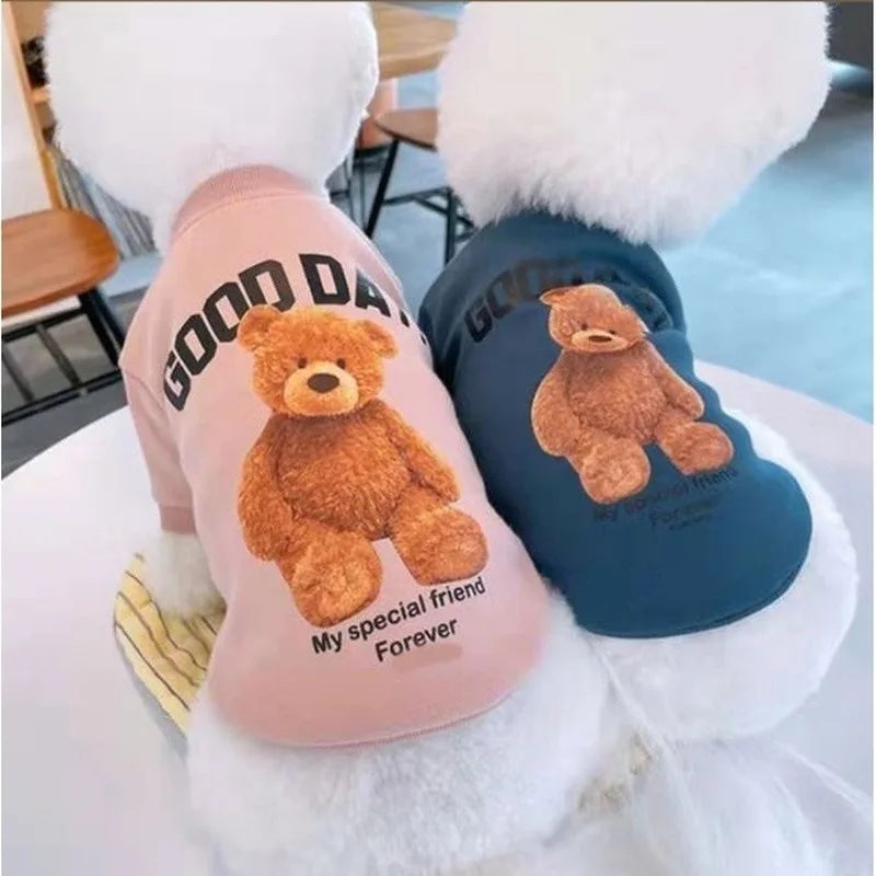 Dog Clothes Dog Costume Pet Clothes Cartoon Bear Pet Shirt  Puppy Clothes Pet Vest Pet Clothes Dog Sport Shirt XS-XXL