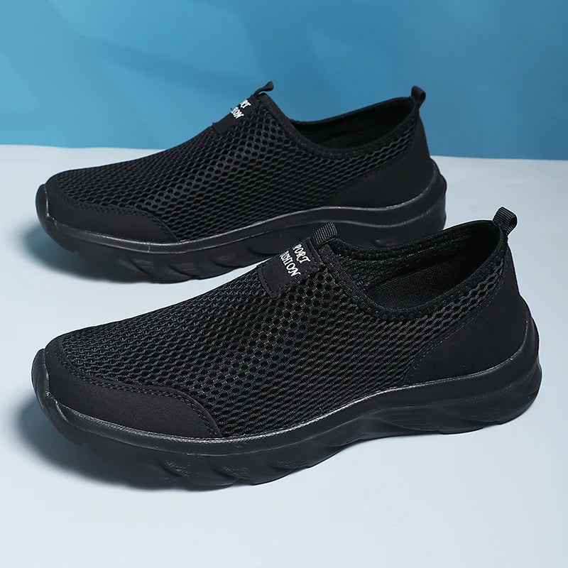 Men's Breathable Slip-On Sneakers – Classic Casual Mesh Running Shoes - Premium shoes from Lizard Vigilante - Just $28.88! Shop now at Lizard Vigilante